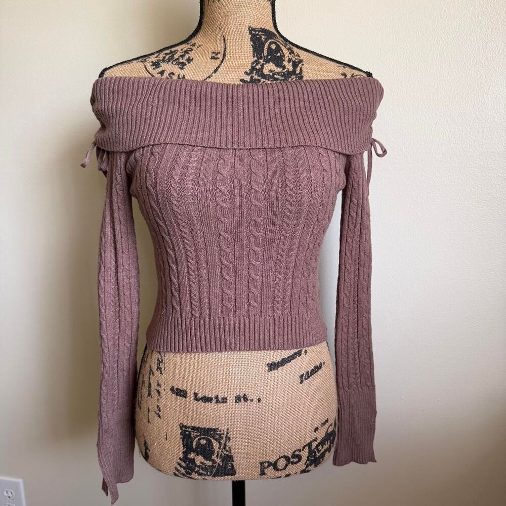 Windsor Women's Brown Off The Shoulder Sweater
